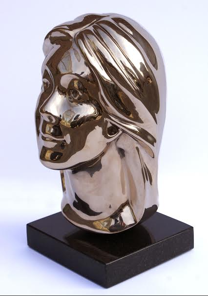 The artist created this bronze sculpture of his wife.